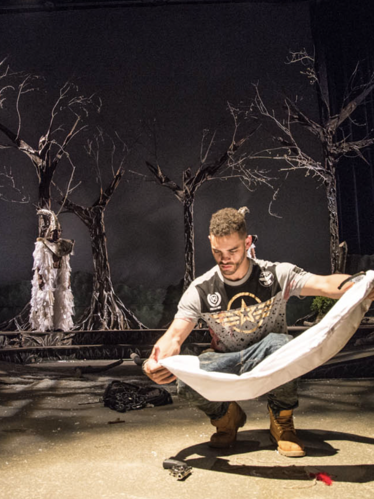 A production still from Tripping Over Roots.